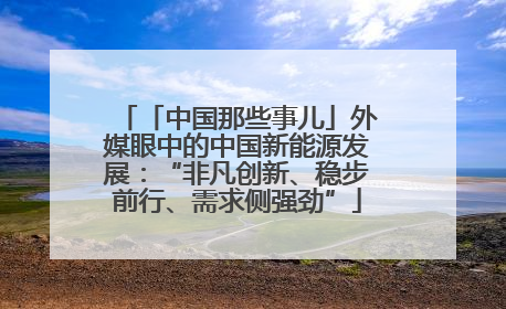 「中国那些事儿」外媒眼中的中国新能源发展：“非凡创新、稳步前行、需求侧强劲”