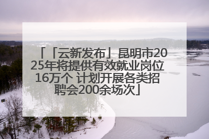 「云新发布」昆明市2025年将提供有效就业岗位16万个 计划开展各类招聘会200余场次