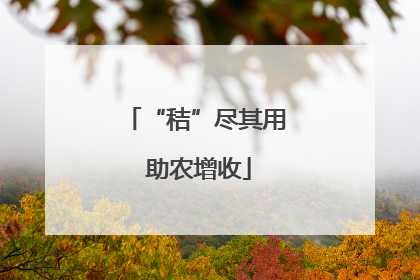 “秸”尽其用 助农增收