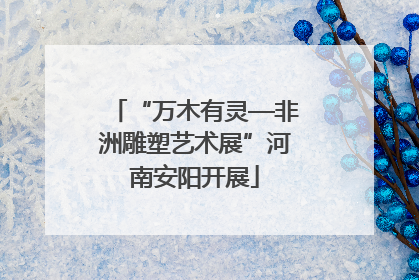 “万木有灵—非洲雕塑艺术展”河南安阳开展