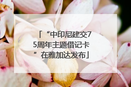“中印尼建交75周年主题借记卡”在雅加达发布