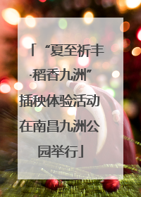 “夏至祈丰·稻香九洲”插秧体验活动在南昌九洲公园举行