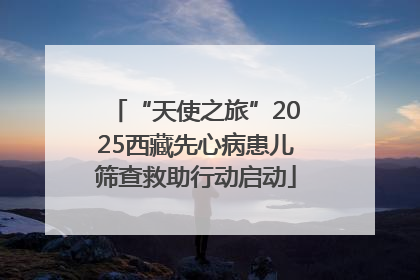 “天使之旅”2025西藏先心病患儿筛查救助行动启动