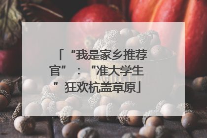 “我是家乡推荐官”：“准大学生”狂欢杭盖草原
