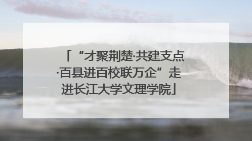 “才聚荆楚·共建支点·百县进百校联万企”走进长江大学文理学院