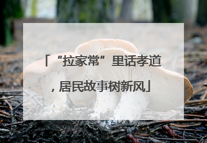 “拉家常”里话孝道，居民故事树新风