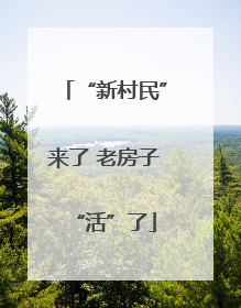 “新村民”来了 老房子“活”了