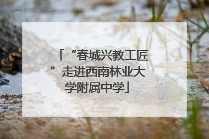 “春城兴教工匠”走进西南林业大学附属中学