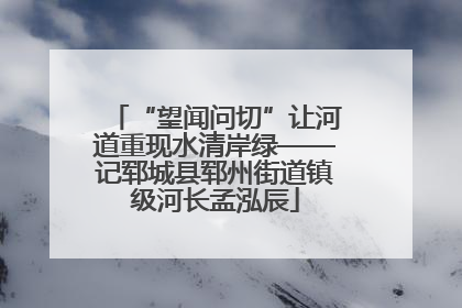 “望闻问切”让河道重现水清岸绿——记郓城县郓州街道镇级河长孟泓辰