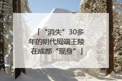 “消失”30多年的明代蜀端王陵在成都“现身”