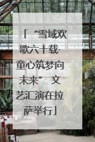 “雪域欢歌六十载·童心筑梦向未来” 文艺汇演在拉萨举行