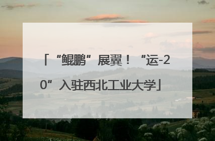 “鲲鹏”展翼！“运-20”入驻西北工业大学