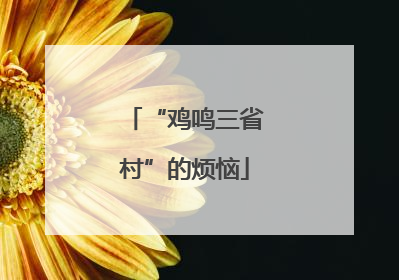 “鸡鸣三省村”的烦恼