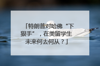 特朗普对哈佛“下狠手”，在美留学生未来何去何从？