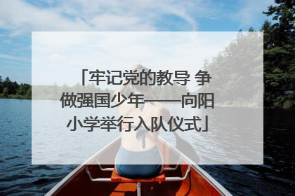 牢记党的教导 争做强国少年——向阳小学举行入队仪式
