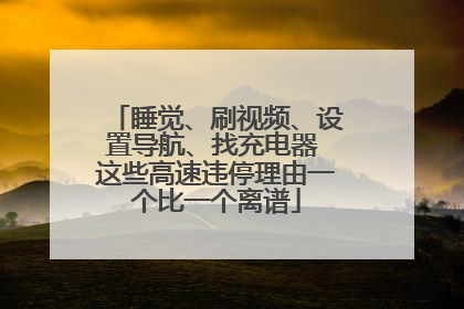 睡觉、刷视频、设置导航、找充电器 这些高速违停理由一个比一个离谱