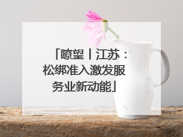 瞭望丨江苏：松绑准入激发服务业新动能