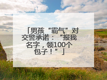 男孩“霸气”对交警承诺：“报我名字，领100个包子！”