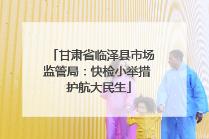 甘肃省临泽县市场监管局：快检小举措 护航大民生