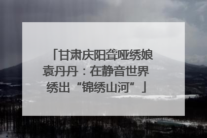 甘肃庆阳聋哑绣娘袁丹丹：在静音世界绣出“锦绣山河”