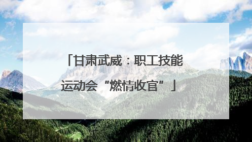 甘肃武威：职工技能运动会“燃情收官”
