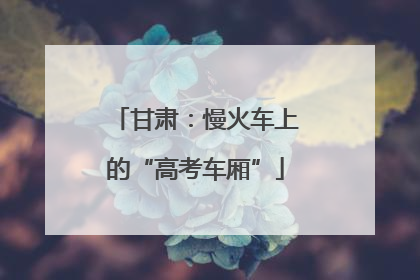 甘肃：慢火车上的“高考车厢”