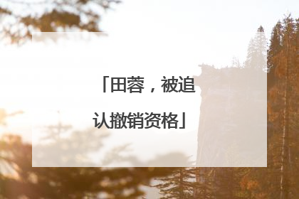 田蓉，被追认撤销资格