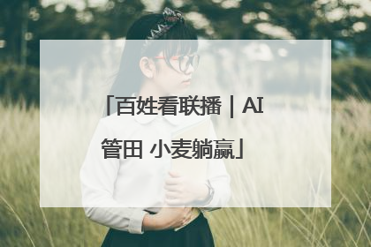 百姓看联播｜AI管田 小麦躺赢