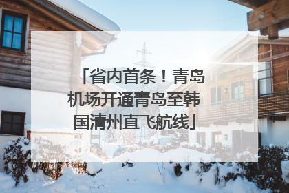 省内首条！青岛机场开通青岛至韩国清州直飞航线