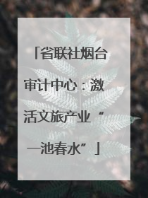 省联社烟台审计中心：激活文旅产业“一池春水”