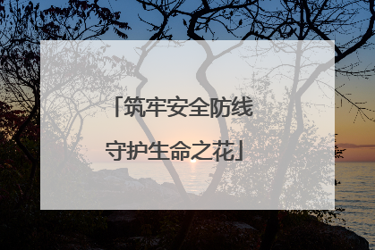 筑牢安全防线 守护生命之花