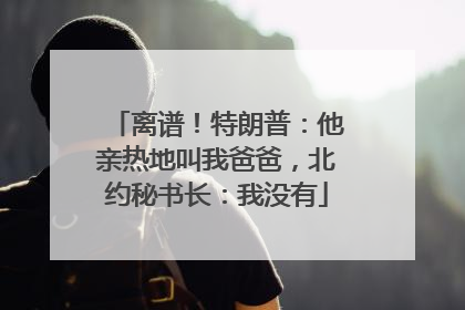 离谱！特朗普：他亲热地叫我爸爸，北约秘书长：我没有
