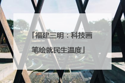 福建三明：科技画笔绘就民生温度