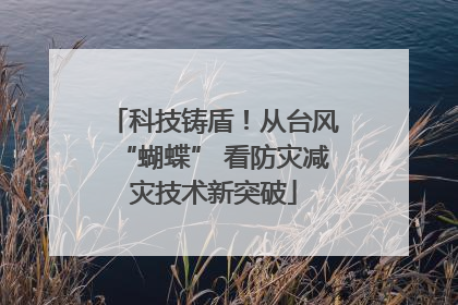 科技铸盾！从台风“蝴蝶” 看防灾减灾技术新突破
