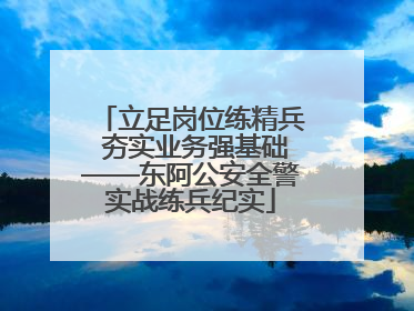 立足岗位练精兵 夯实业务强基础——东阿公安全警实战练兵纪实