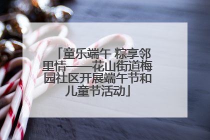 童乐端午 粽享邻里情——花山街道梅园社区开展端午节和儿童节活动