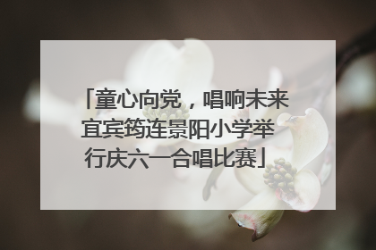 童心向党，唱响未来 宜宾筠连景阳小学举行庆六一合唱比赛