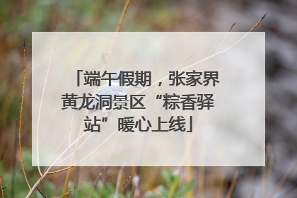 端午假期，张家界黄龙洞景区“粽香驿站”暖心上线