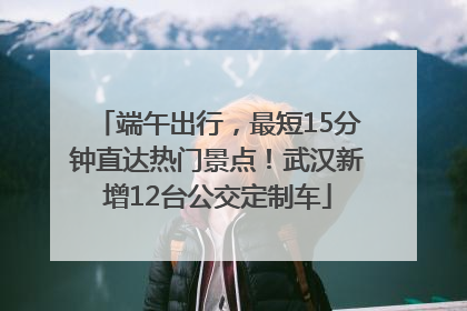 端午出行，最短15分钟直达热门景点！武汉新增12台公交定制车