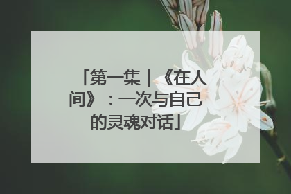 第一集｜《在人间》：一次与自己的灵魂对话