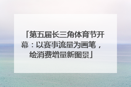 第五届长三角体育节开幕：以赛事流量为画笔，绘消费增量新图景