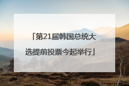 第21届韩国总统大选提前投票今起举行