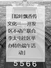 粽叶飘香传文化——开发区不动产联合李太屯社区举办特色端午活动