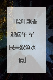 粽叶飘香迎端午 军民共叙鱼水情