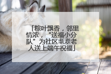 粽叶飘香，邻里情浓，“送福小分队”为社区耄耋老人送上端午祝福