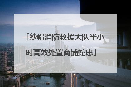 纱帽消防救援大队半小时高效处置商铺蛇患