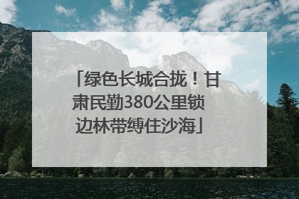 绿色长城合拢！甘肃民勤380公里锁边林带缚住沙海