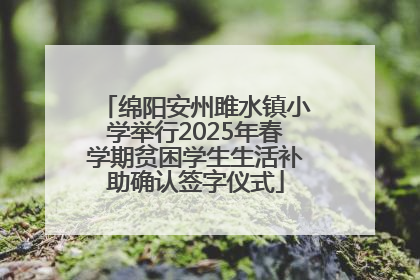 绵阳安州雎水镇小学举行2025年春学期贫困学生生活补助确认签字仪式