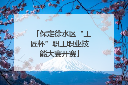 保定徐水区“工匠杯”职工职业技能大赛开赛
