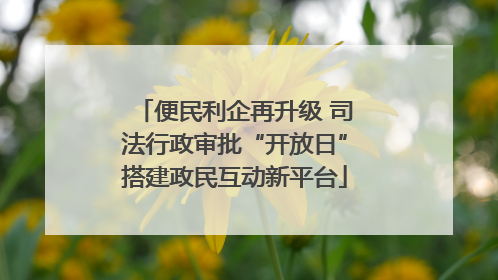 便民利企再升级 司法行政审批“开放日”搭建政民互动新平台